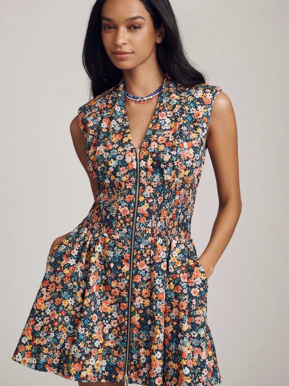 Anthropologie Tommie Cap Sleeve Floral SZ L - Picture 3 of 3
